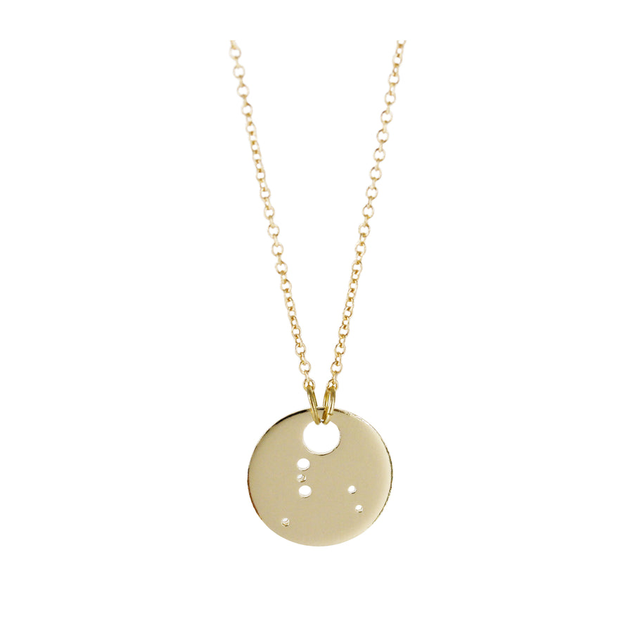 Cancer Zodiac Constellation Necklace / Silver or 14k