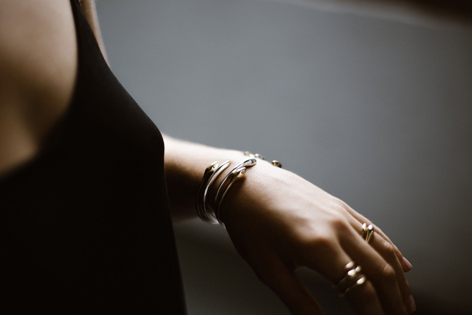 2 Headed Snake Cuff Bracelet