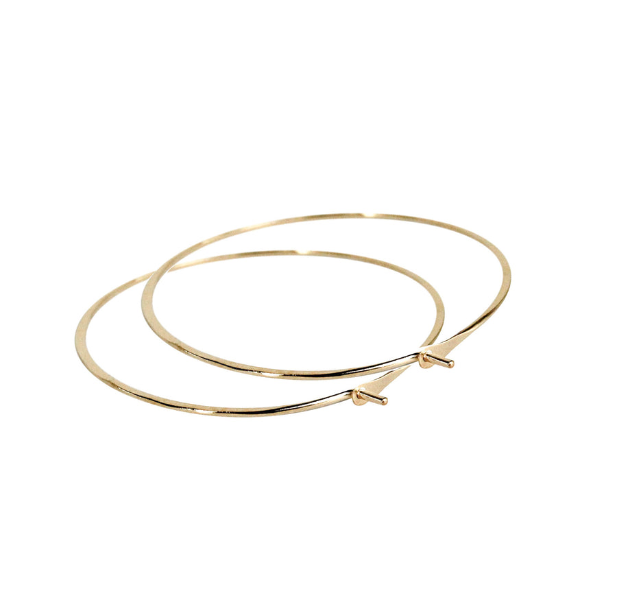1.25"  14k Yellow Gold Hoop Earrings