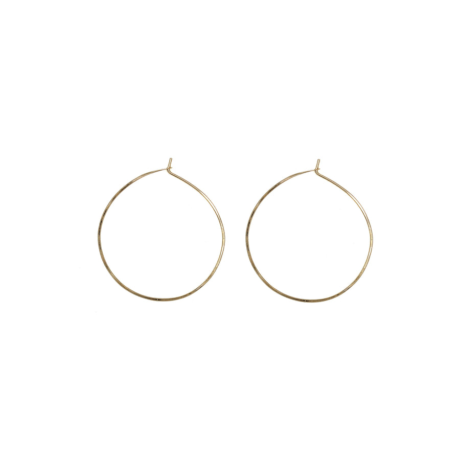 Ann 1.25" Smooth  Hoop Earrings