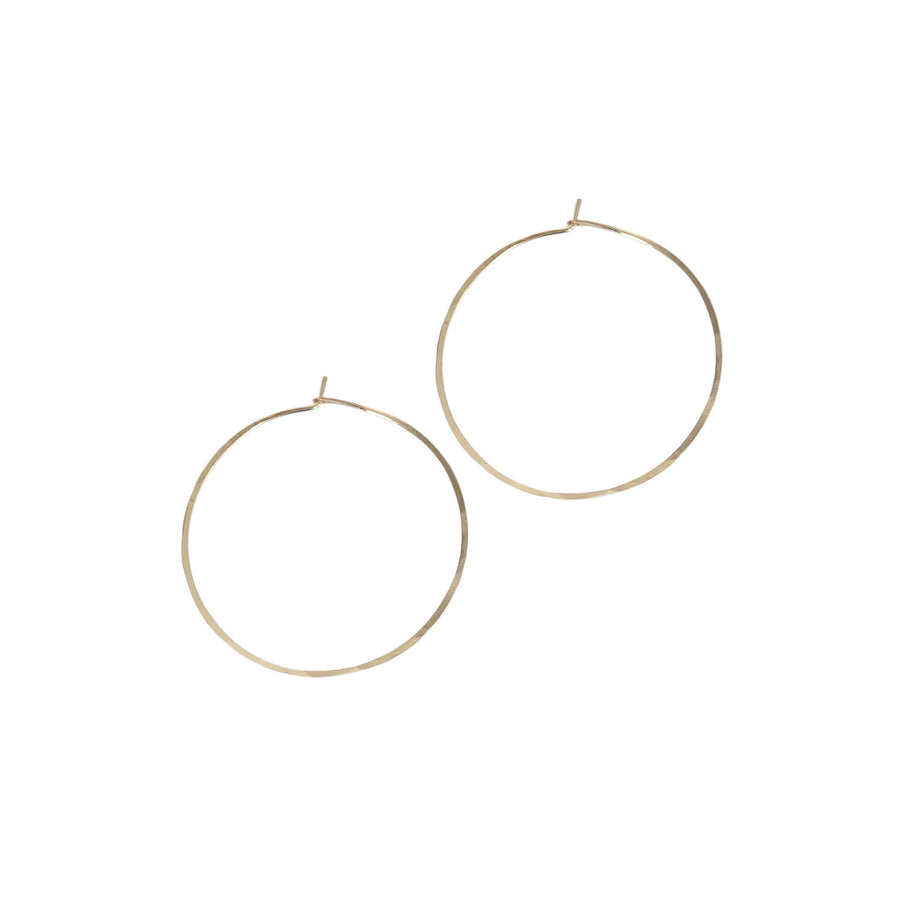 1.25"  14k Yellow Gold Hoop Earrings