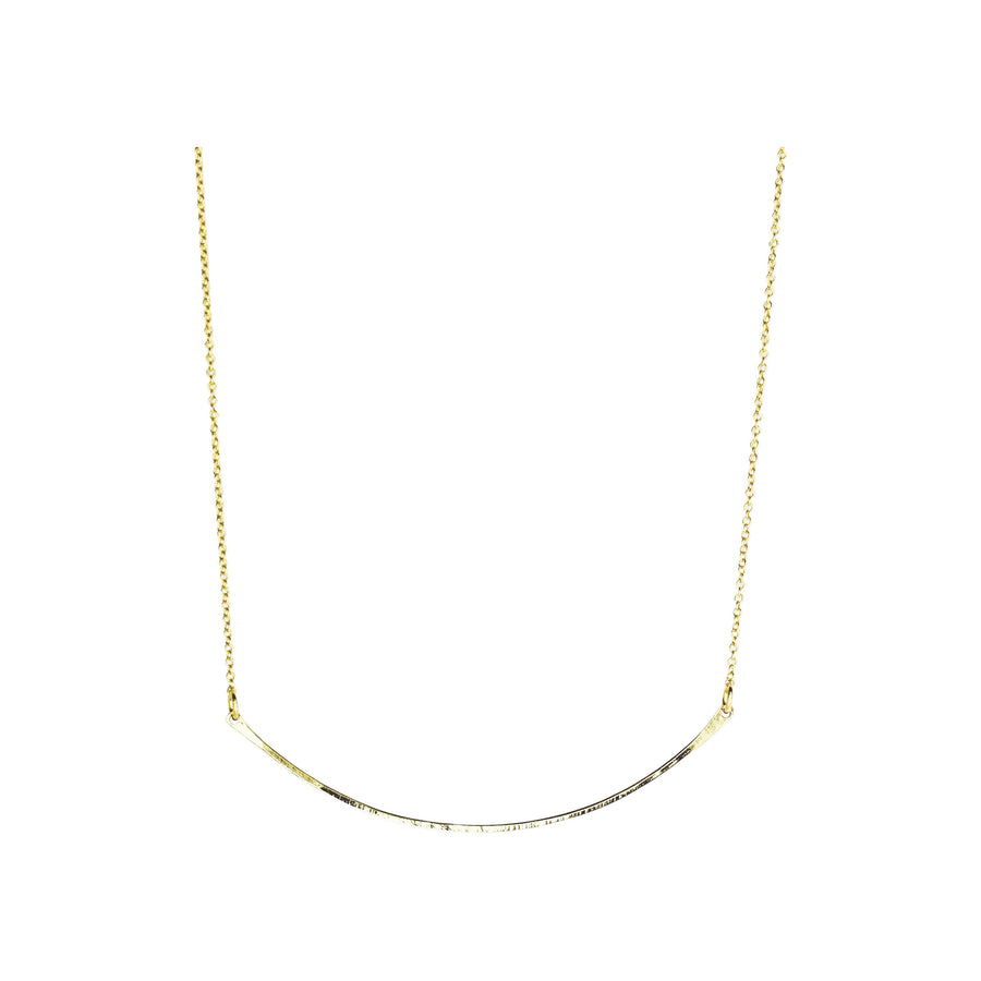 2.5" 14k Yellow Gold Arc Necklace