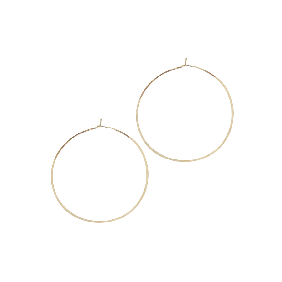 1.50" 14k Yellow Gold Smooth Hoop Earrings