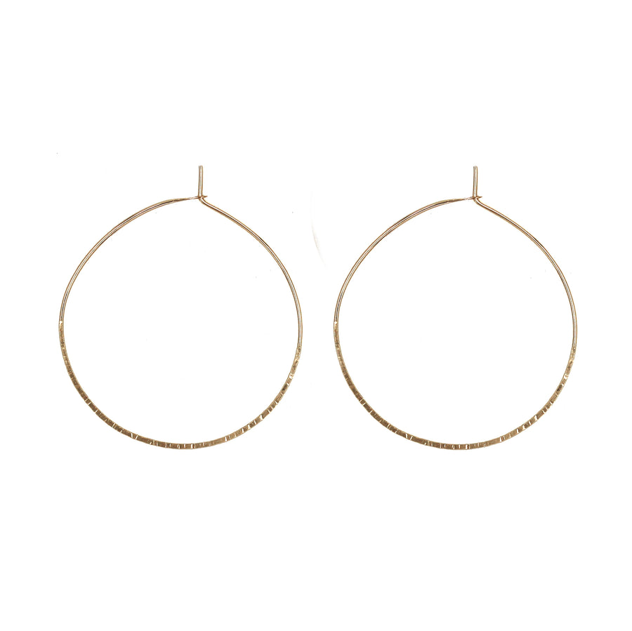 Kathy 2" Textured Hoop Earrings