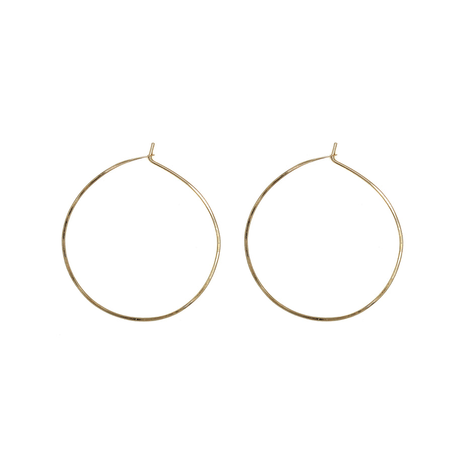 Minga 1.50" Smooth Hoop Earrings