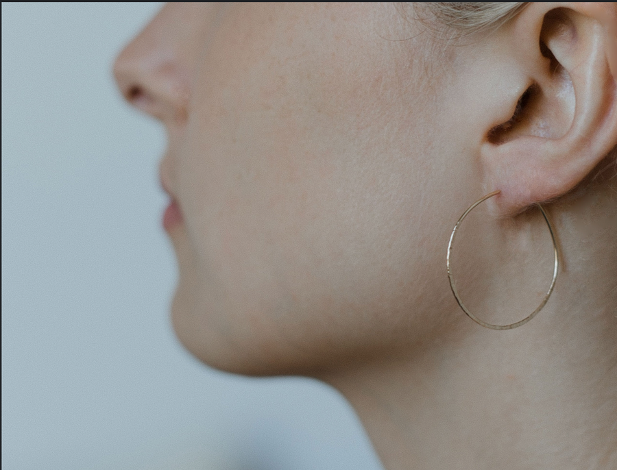 Ann 1.25" Smooth  Hoop Earrings