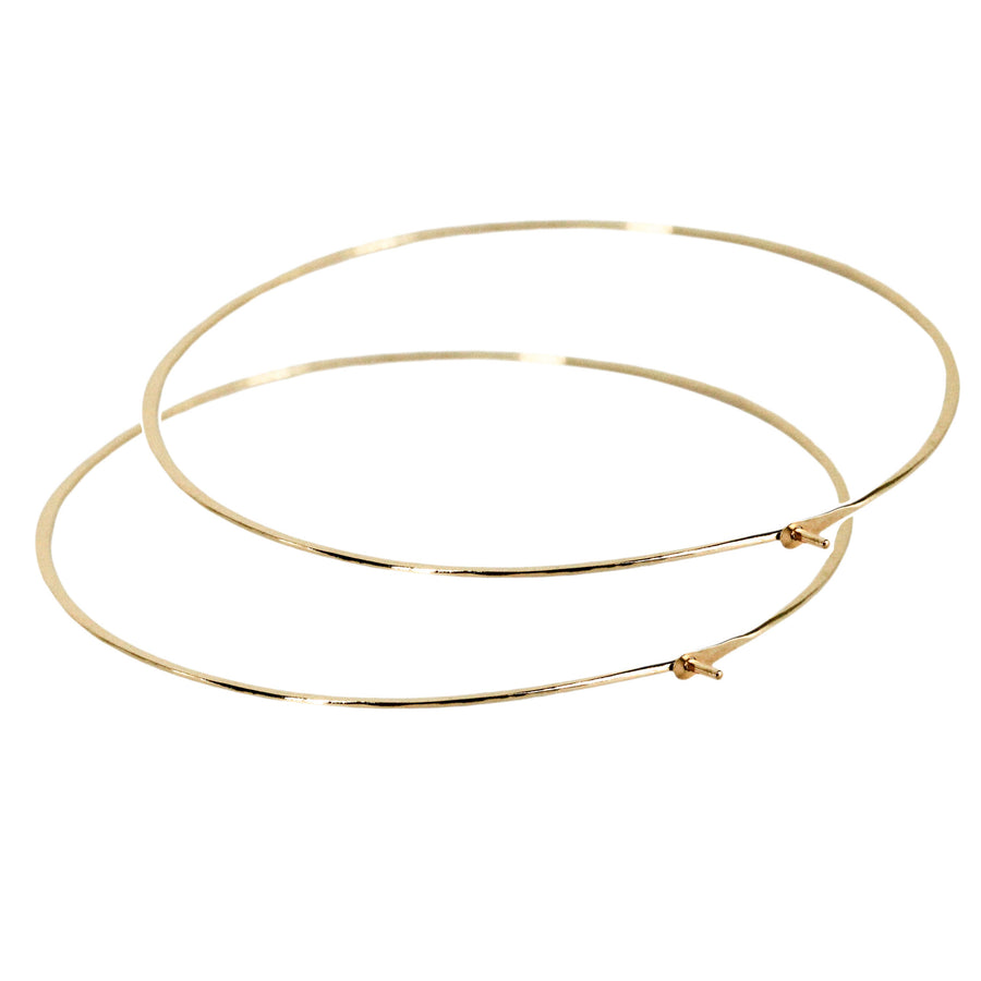 2" 14k Gold Hoop Earrings