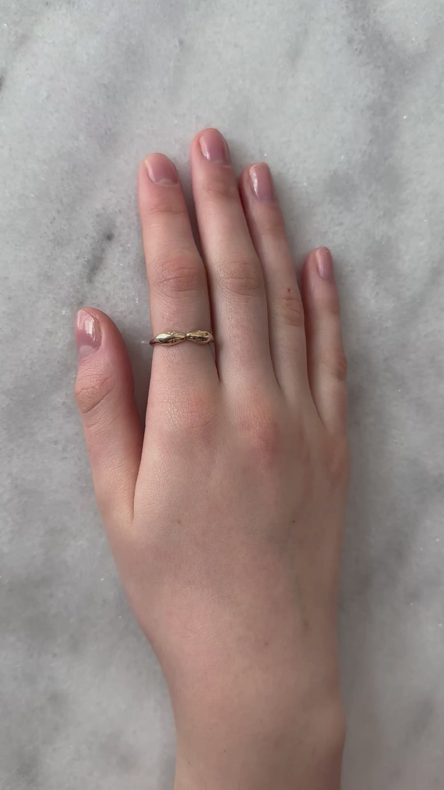 2 Headed Snake Ring 14k Yellow Gold