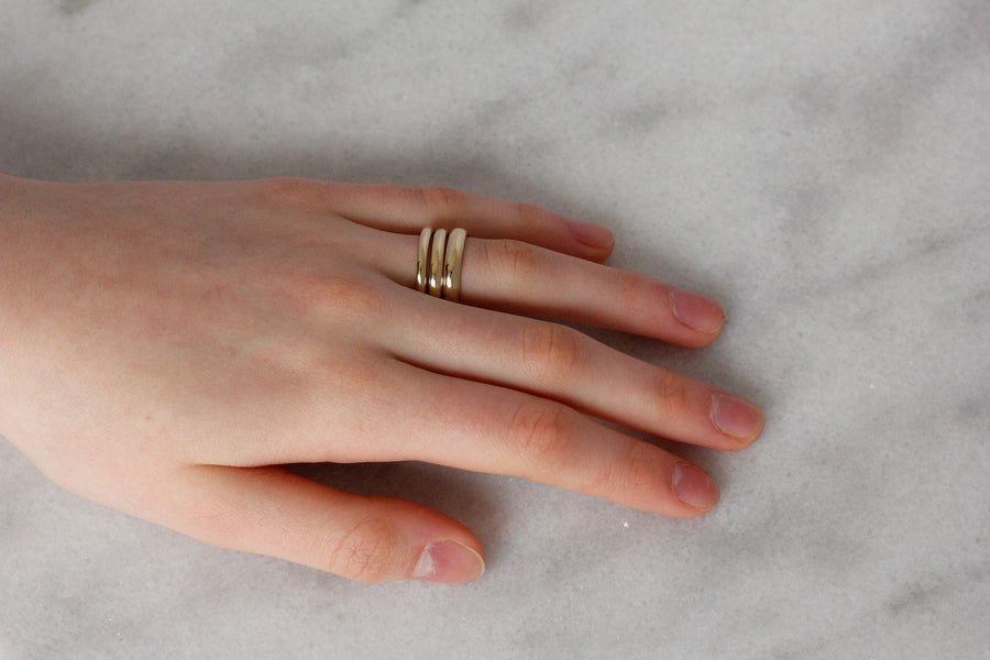 3 mm Hand Carved Half Round Bright Band