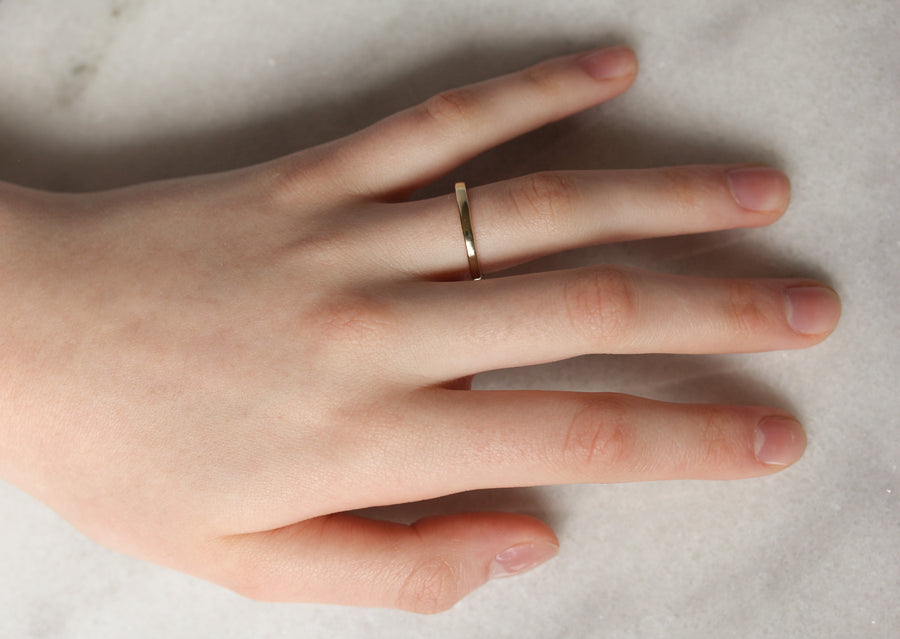 2 mm Hand Carved Flat Bright Band