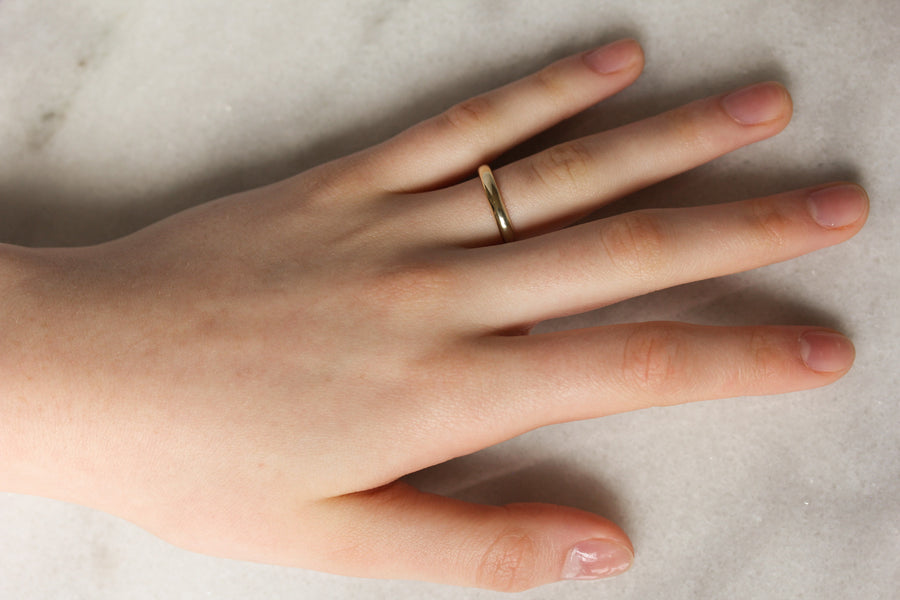 3 mm Hand Carved Half Round Bright Band