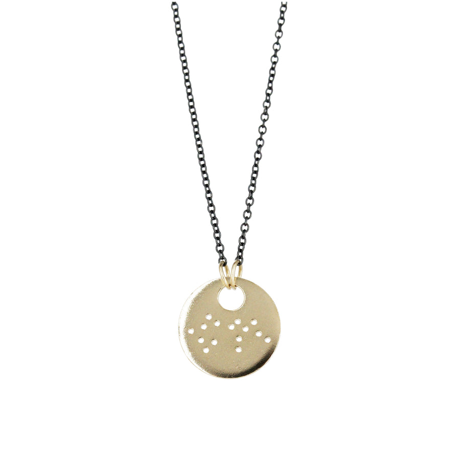 Aquarius Zodiac Constellation Necklace / Silver or 14k