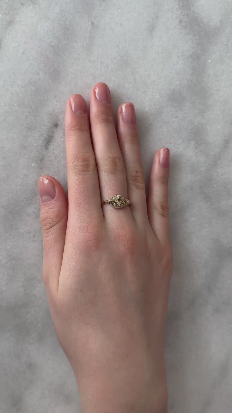 Jaguar Ring with Diamond Eyes