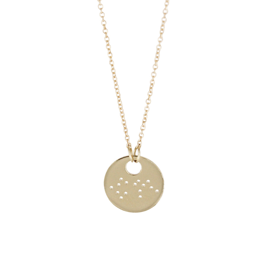 Aquarius Zodiac Constellation Necklace / Silver or 14k