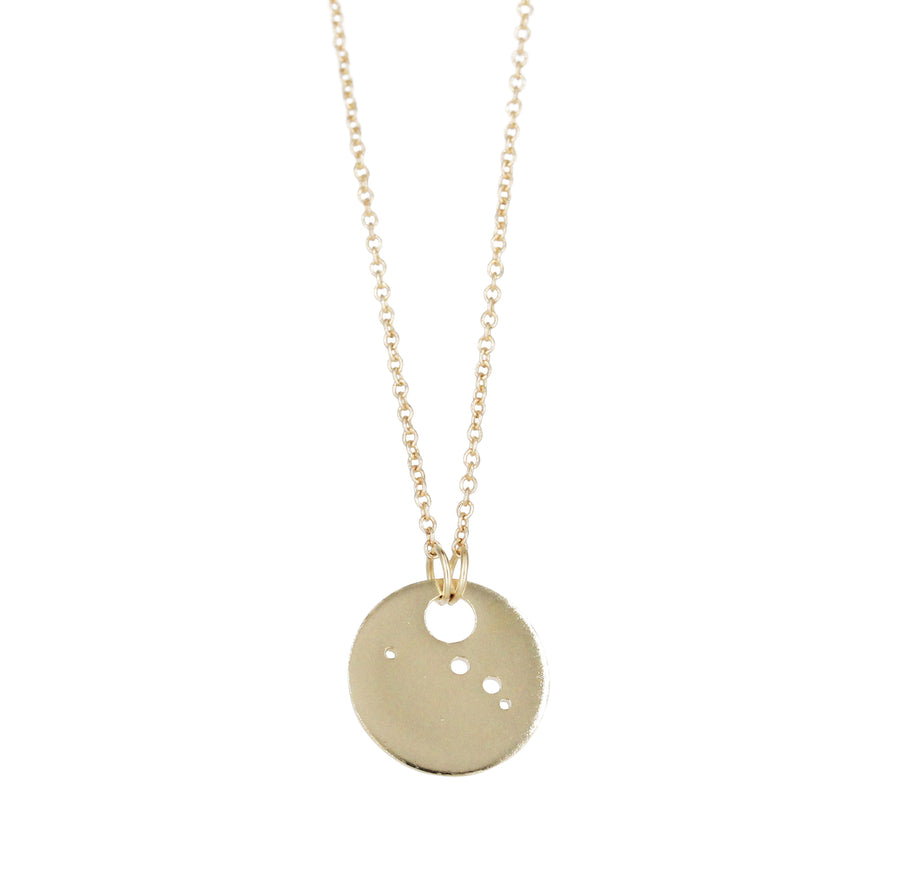 Aries Zodiac Constellation Necklace / Silver or 14k