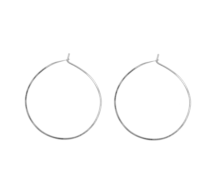 Ann 1.25" Smooth  Hoop Earrings