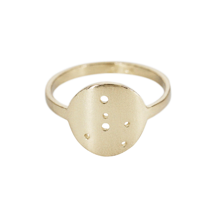 Cancer Zodiac Constellation Ring / Silver or 14k