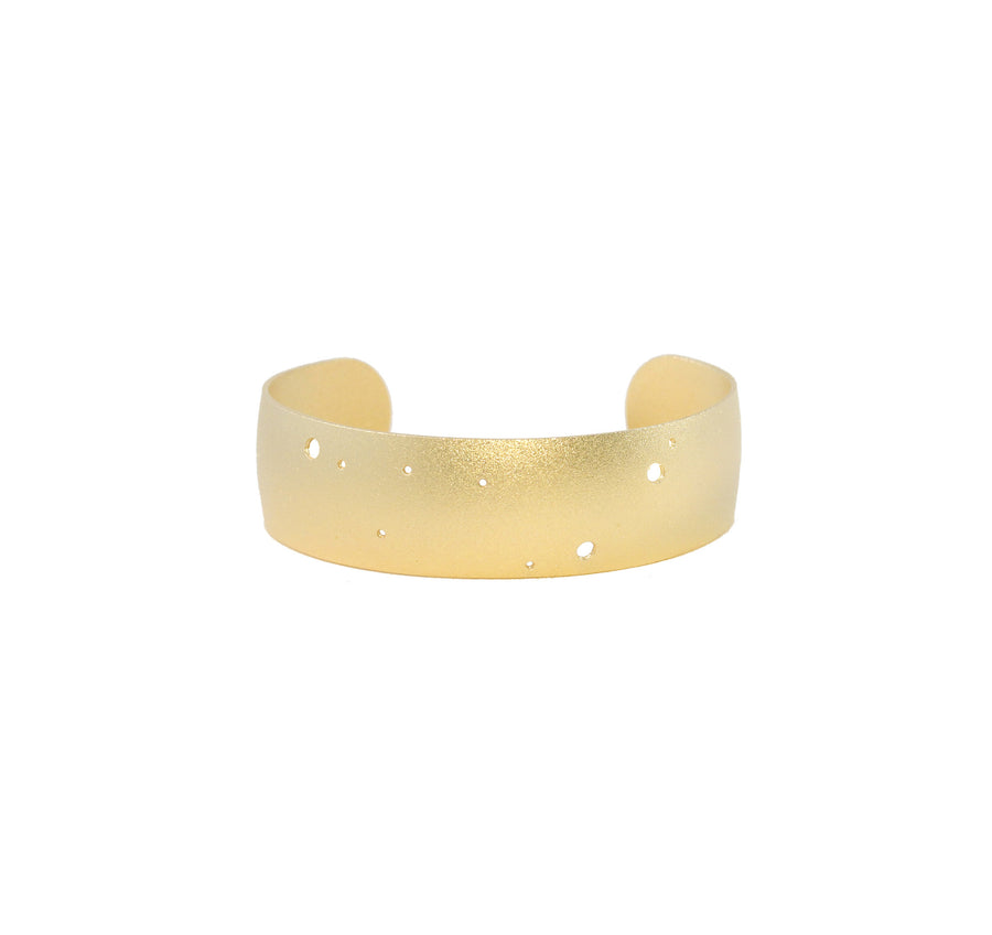 14k Gold Dipped Zodiac Constellation Cuff Bracelet, All 12 Signs: Aries through Pisces