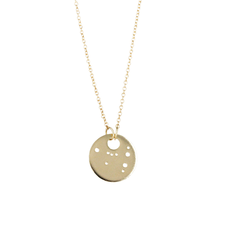 Capricorn Zodiac Constellation Necklace / Silver or 14k