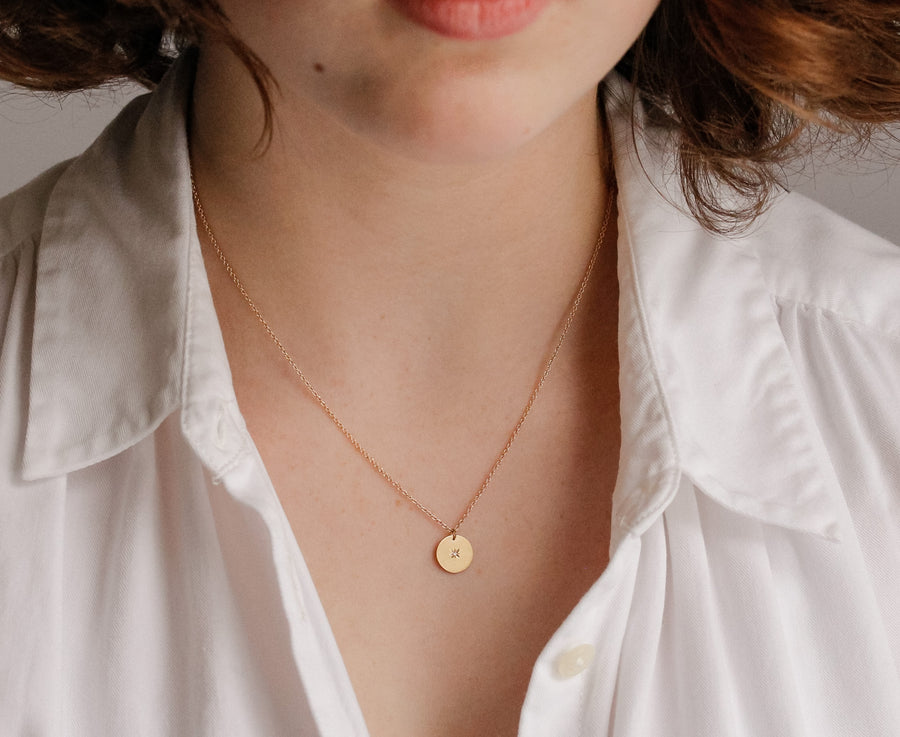 Estrella Necklace with Diamond