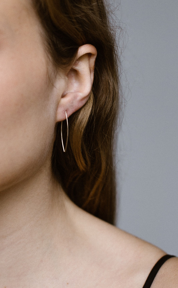 Gala Small Wishbone Threader Earrings