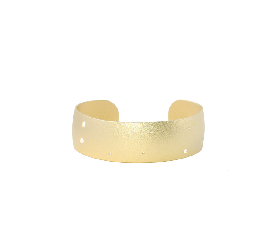14k Gold Dipped Zodiac Constellation Cuff Bracelet, All 12 Signs: Aries through Pisces