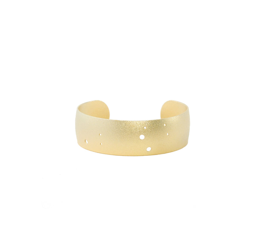 14k Gold Dipped Zodiac Constellation Cuff Bracelet, All 12 Signs: Aries through Pisces