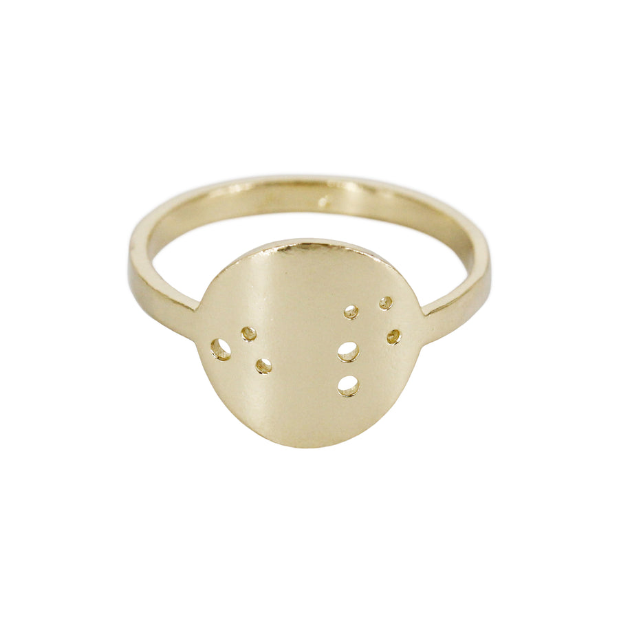Leo Zodiac Constellation Ring / Silver or 14k
