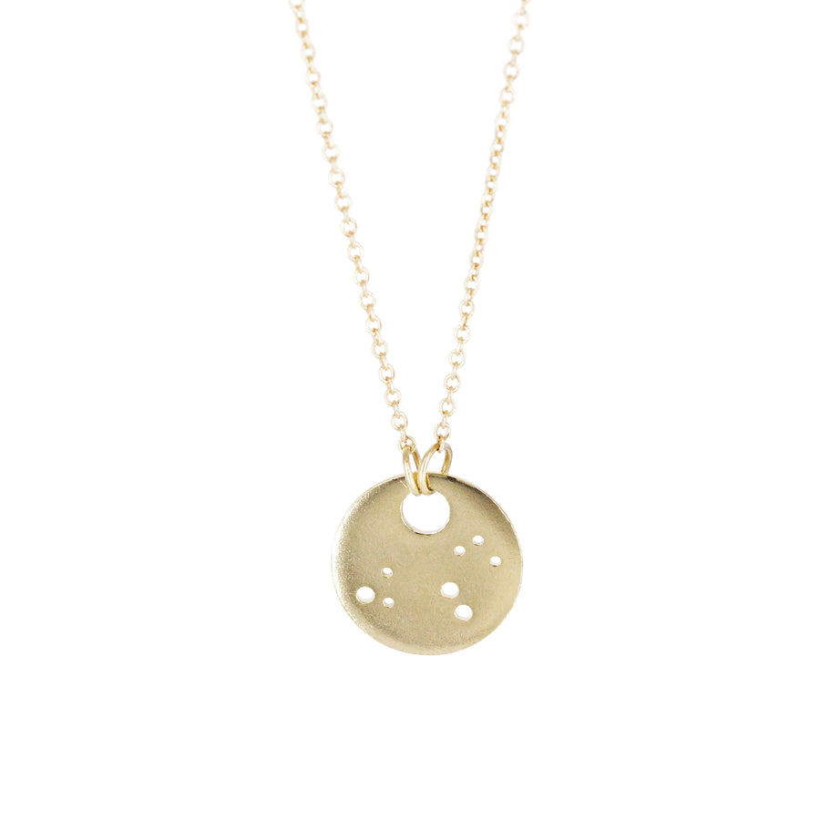 Leo Zodiac Constellation Necklace / Silver or 14k