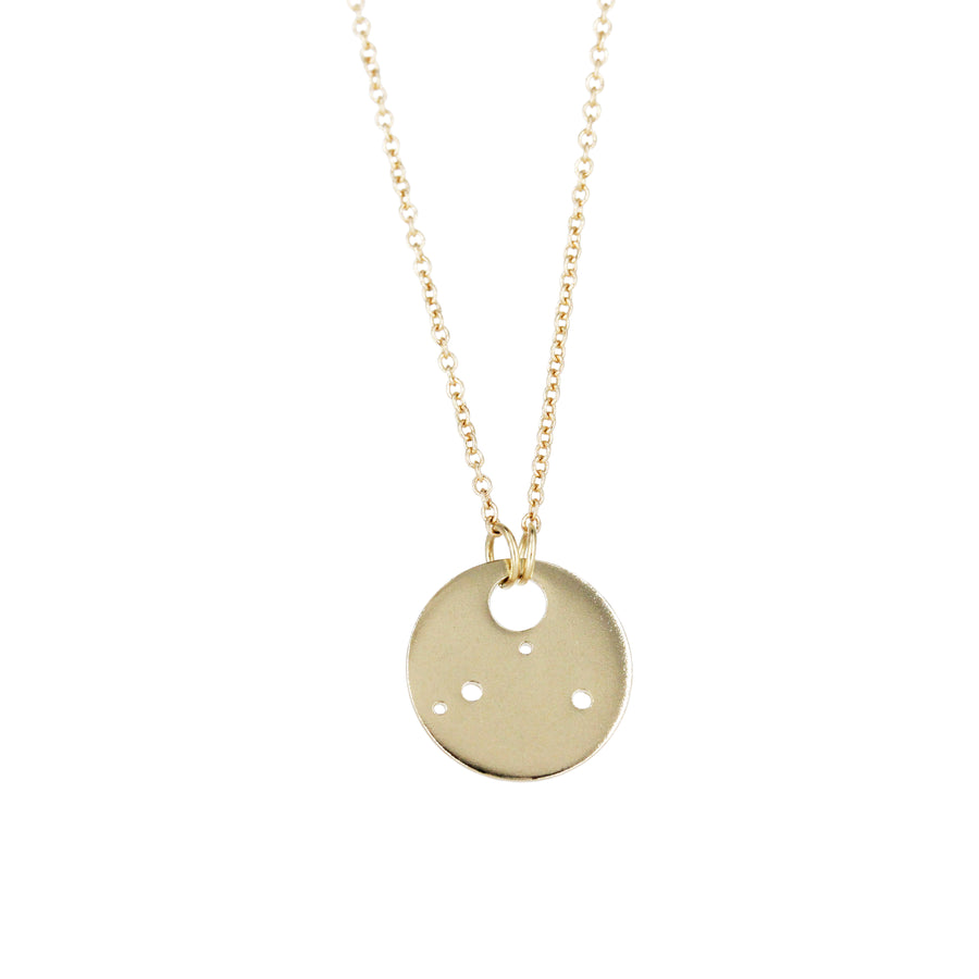 Libra Zodiac Constellation Necklace / Silver or 14k