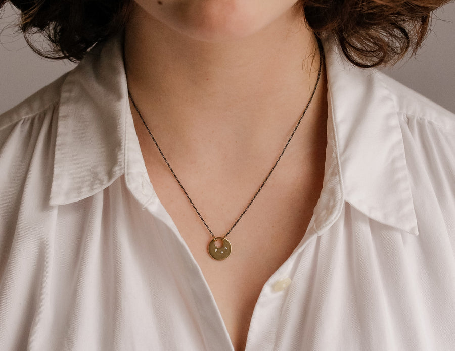 Luna Necklace with Diamonds