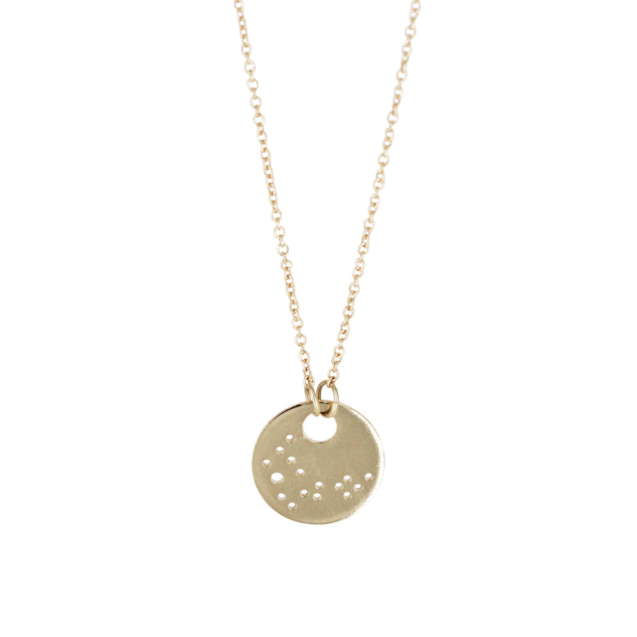 Pisces Zodiac Constellation Necklace / Silver or 14k