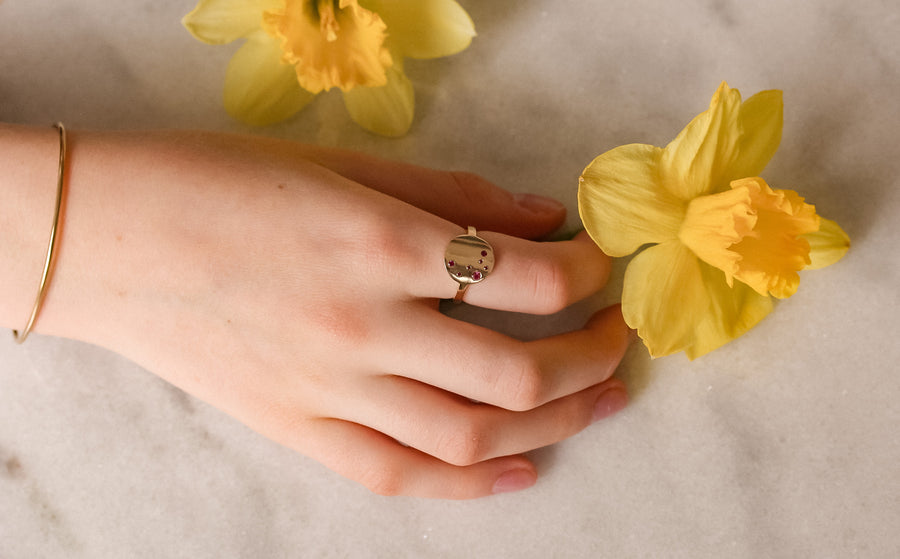 Ruby Mosaic Ring