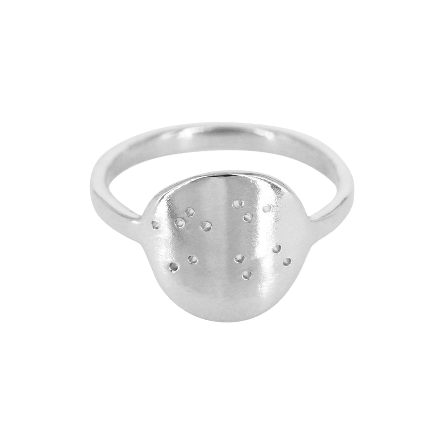 Aquarius Zodiac Constellation Ring / Silver or 14k