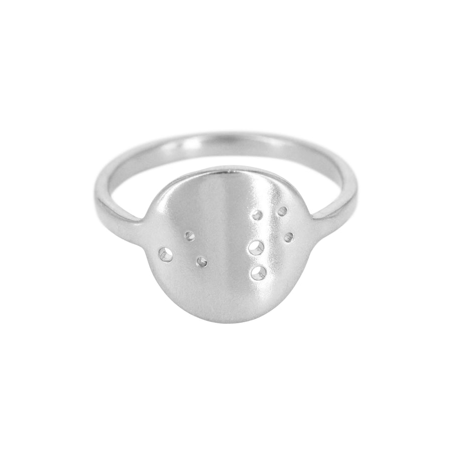 Leo Zodiac Constellation Ring / Silver or 14k