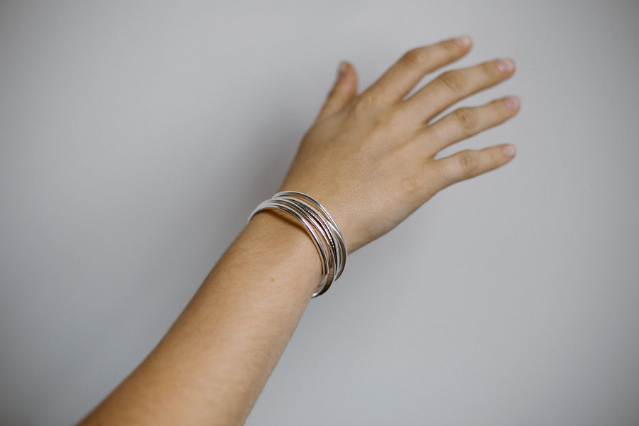 Marianna Square Shaped Textured Cuff Bracelet