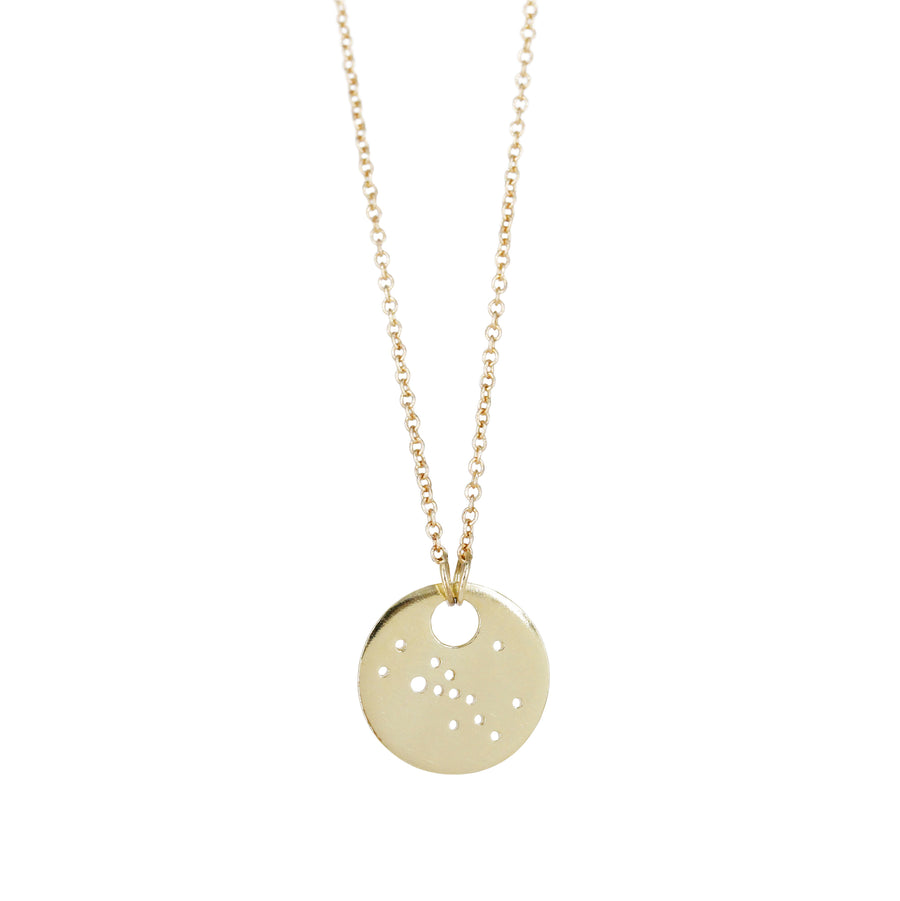 Taurus Zodiac Constellation Necklace / Silver or 14k