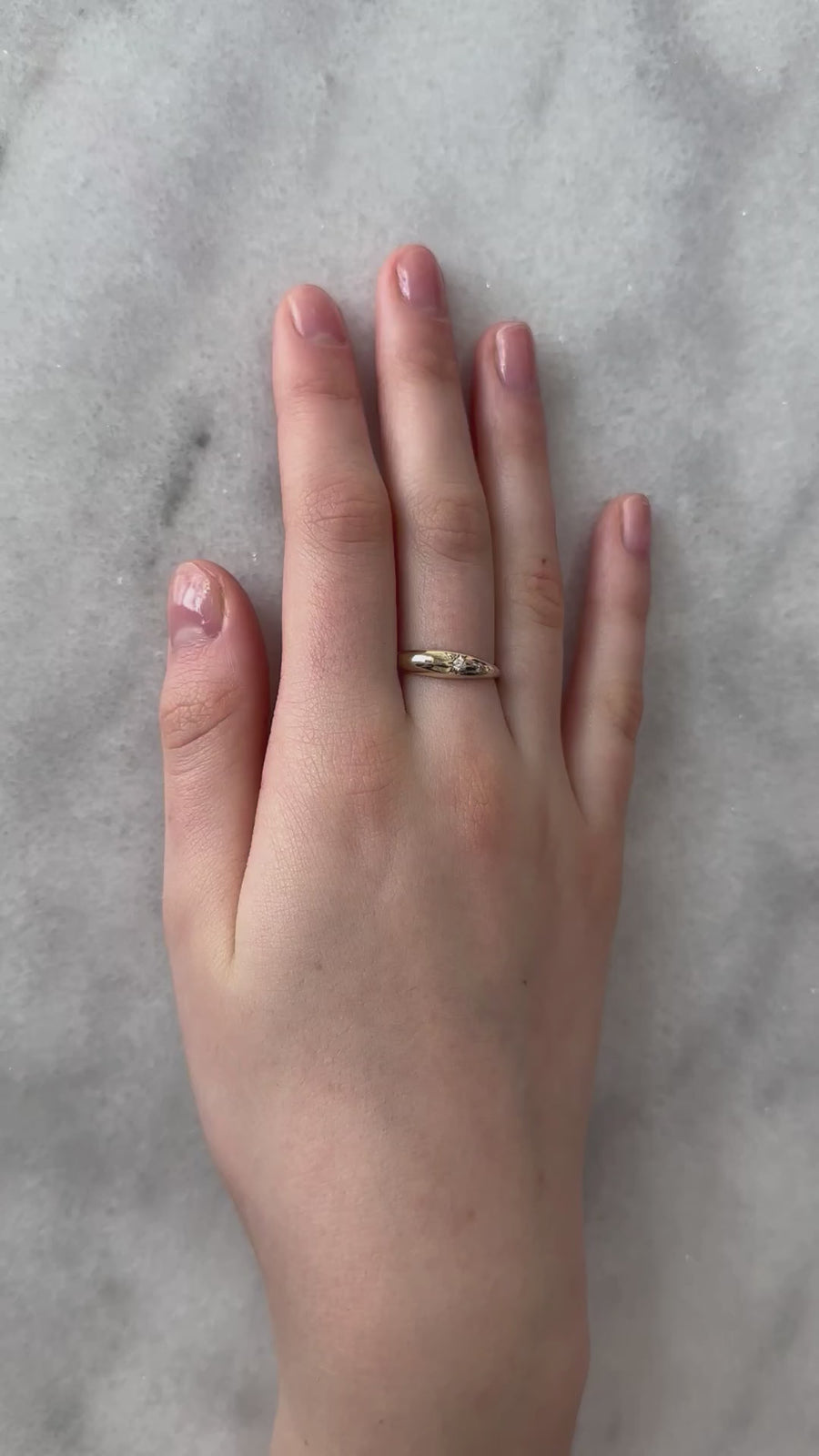 Shooting Star Domed Ring with Diamonds