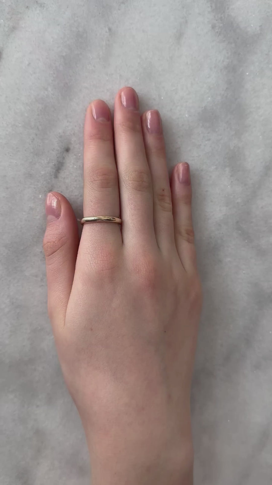 3 mm Hand Carved Half Round Bright Band